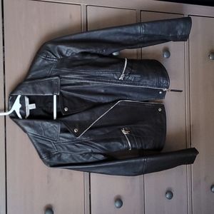 Zara real leather jacket